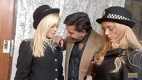 Horny Blonde Police Officers Fuck A Guy Instead Of Arresting Him