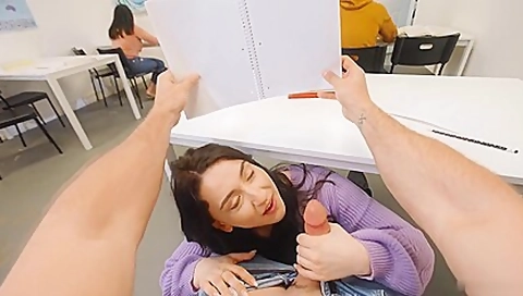 Sneaky College Classroom Anal