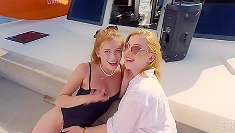 Taking Turns Fucking The Redheads Hotties On The Yacht