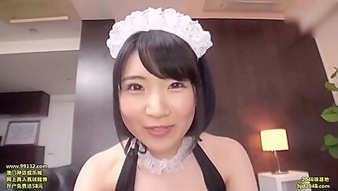 Smiley Asian teen 18+ Wearing Handcuffs Banged On The Bed
