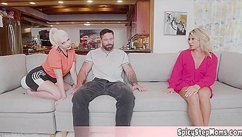 Both My Stepma And Stepsis Are Blonde Sex Machines And They Both Love To Use Me As A Fuck Toy