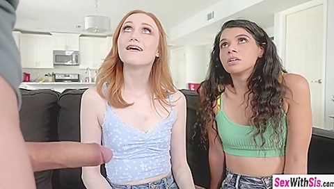 Harley Haze - Two Babes And Perfect Teenscarlet Skies Riding Big Hard Cock