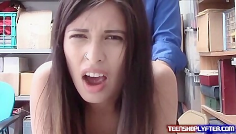 Bad Latina teen 18+ Strike Sex Deal To Keep Job And Fuck