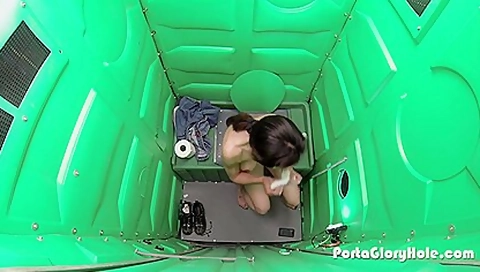 Milf Sucks Cock At Park In A Porta Pott