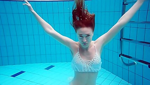 Diana Zelenkina Absolute Cutie Swimming Naked In Pool