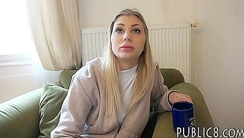Sexy Eurobabe Flashes Her Tits And Screwed For Money