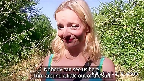 Slim Blonde Sucks Big Cock At Old Railway