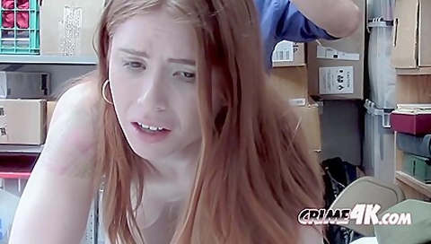 Redhead Pepper Gets Her Pussy Stuffed With Investigator
